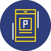 Parking app Line Dual Line Circle IconDual Line Circle Icon vector