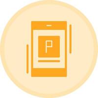 Parking app Line Multicolor Circle IconMulticolor Circle Icon vector
