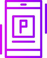 Parking app Line Linear Gradient IconLinear Gradient Icon vector