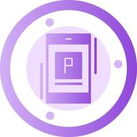 Parking app Line Glyph Gradient IconGlyph Gradient Icon vector