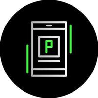 Parking app Line Dual Gradient Circle IconDual Gradient Circle Icon vector