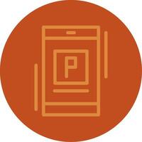 Parking app Line Line Multi color IconLine Multi color Icon vector