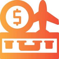 Travel budget Solid Multi Gradient Icon vector