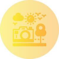 Travel vlog Gradient Circle Icon vector