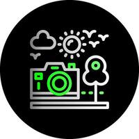 Travel vlog Dual Gradient Circle Icon vector