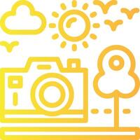 Travel vlog Linear Gradient Icon vector