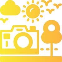 Travel vlog Solid Multi Gradient Icon vector
