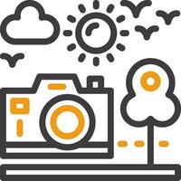 Travel vlog Line Two Color Icon vector