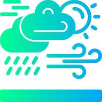 Weather forecast Solid Multi Gradient Icon vector