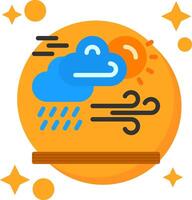 Weather forecast Tailed Color Icon vector