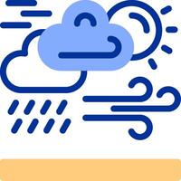 clima pronóstico color lleno icono vector