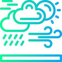Weather forecast Linear Gradient Icon vector