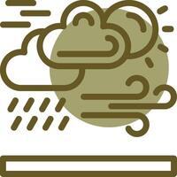 clima pronóstico lineal circulo icono vector