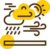 clima pronóstico amarillo mentir circulo icono vector