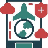 Travel health Glyph Two Color Icon vector