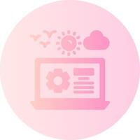 Work in progress Gradient Circle Icon vector