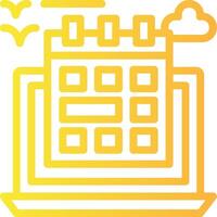 Flexible schedule Linear Gradient Icon vector