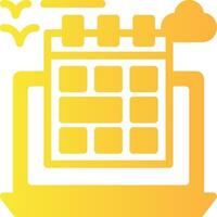 Flexible schedule Solid Multi Gradient Icon vector