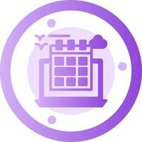 Flexible schedule Glyph Gradient Icon vector