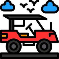 Adventure vehicle Line Filled Icon vector