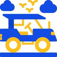 Adventure vehicle Flat Two Color Icon vector