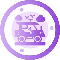 Adventure vehicle Glyph Gradient Icon vector