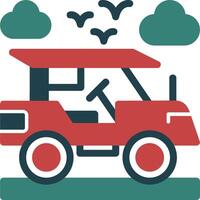 Adventure vehicle Glyph Two Color Icon vector