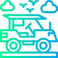 Adventure vehicle Linear Gradient Icon vector