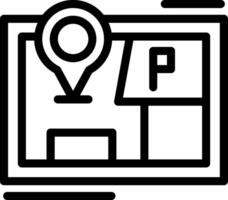 Parking map marker Line Icon vector