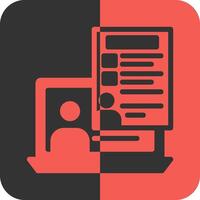 Collaboration Red Inverse Icon vector