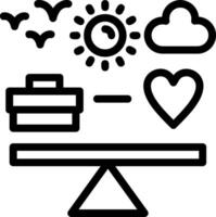 Work life integration Line Icon vector