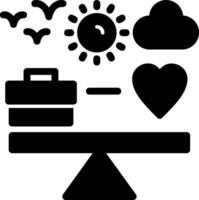 Work life integration Glyph Icon vector