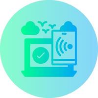 Mobile hotspot Gradient Circle Icon vector