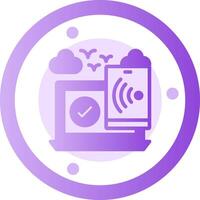 Mobile hotspot Glyph Gradient Icon vector