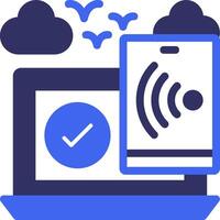 Mobile hotspot Solid Two Color Icon vector