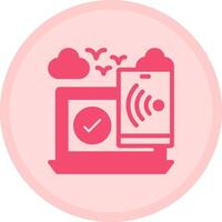 Mobile hotspot Multicolor Circle Icon vector