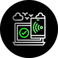 Mobile hotspot Dual Gradient Circle Icon vector