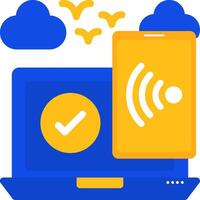 Mobile hotspot Flat Two Color Icon vector