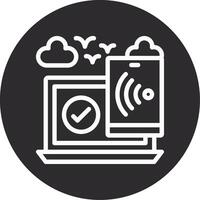 Mobile hotspot Inverted Icon vector