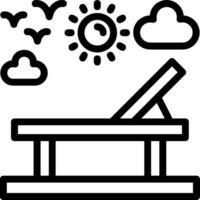 Beach chair Line Icon vector