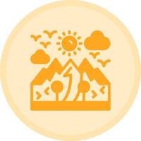 Nature hike Multicolor Circle Icon vector