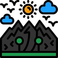 Nature hike Line Filled Icon vector