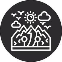 Nature hike Inverted Icon vector