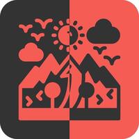 Nature hike Red Inverse Icon vector