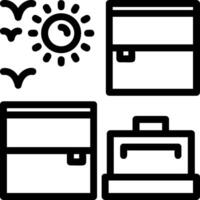 Packing cubes Line Icon vector