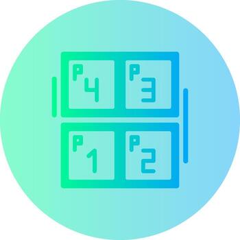 Parking space numbering Gradient Circle Icon vector