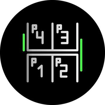 Parking space numbering Dual Gradient Circle Icon vector