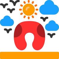 Travel pillow Flat Icon vector