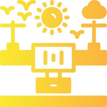 zumbido sólido multi degradado icono vector