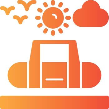 Yoga mat Solid Multi Gradient Icon vector